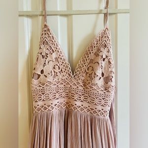 Size Medium pale pink long dress